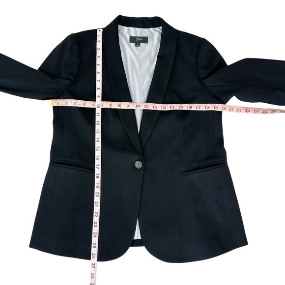 J. Crew black wool stretch jacket blazer shawl lapel single button 12 - Picture 12 of 16